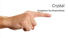 Presentation with forefinger - Slides featuring male hand with forefinger pointing background and a white colored foreground