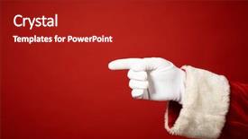  Presentation with santa claus holding scroll paper - Cool new presentation theme with photo of santa claus gloved backdrop and a crimson colored foreground