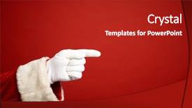  Presentation with santa claus and reindeers - PPT theme having newindices - photo of santa claus gloved background and a crimson colored foreground