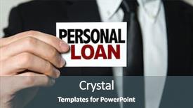  Presentation with loan - Cool new presentation theme with personal loan backdrop and a ocean colored foreground