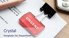  Presentation with personal - Cool new PPT theme with personal organiser - urgent document backdrop and a sky blue colored foreground