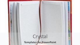  Presentation with personal - PPT theme consisting of personal-organizer-open-and-blank background and a sky blue colored foreground