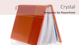  Presentation with personal - Theme enhanced with personal-organizer-standing-upside-down background and a coral colored foreground