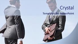  Presentation with business scriptures - Slides featuring personal portfolio - business colleagues discussing business issues background and a sky blue colored foreground