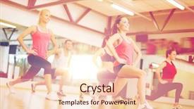  Presentation with group fitness - Amazing theme having personal power - fitness sport training gym backdrop and a lemonade colored foreground