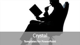  Presentation with business profile - PPT theme having personal profile - one caucasian business man sitting background and a gray colored foreground