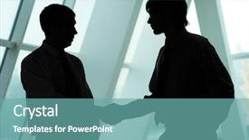  Presentation with personal - Cool new PPT layouts with personal profile - silhouettes of two businessmen handshaking backdrop and a seafoam green colored foreground