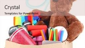  Presentation with property - Amazing presentation design having personal property in carton isolated on white backdrop and a coral colored foreground