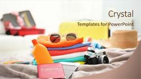  Presentation with packaging - Slides featuring personal protection items - clothes prepared to packaging background and a cream colored foreground