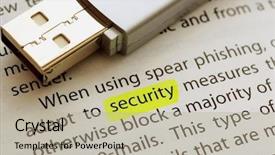  Presentation with flash - PPT layouts consisting of personal protective equipment - usb flash drive next background and a mint green colored foreground