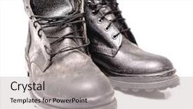  Presentation with shoe - Slide deck enhanced with personal protective equipment ppe background and a light gray colored foreground