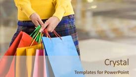  Presentation with ted bundy colorful 3d teeth - Presentation theme enhanced with personal shopper - close-up of colorful paperbags being background and a lemonade colored foreground