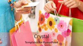  Presentation with personal - Cool new PPT layouts with personal shopper - close-up of woman s hand backdrop and a coral colored foreground