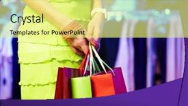  Presentation with personal - Beautiful presentation featuring personal shopper - image of shopaholic hands backdrop and a blonde colored foreground