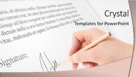  Presentation with legal - Amazing slide set having personal signature on a legal backdrop and a white colored foreground