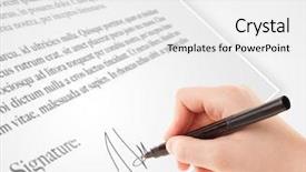  Presentation with legal - Amazing presentation theme having personal signature on a legal backdrop and a  colored foreground