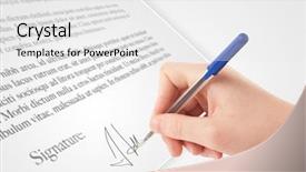  Presentation with legal - Amazing slide set having personal signature on a legal backdrop and a white colored foreground