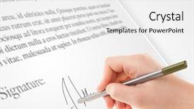  Presentation with legal - Theme with personal signature on a legal background and a white colored foreground