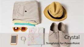  Presentation with tourism - Amazing presentation theme having personal stuff and travel map backdrop and a mint green colored foreground