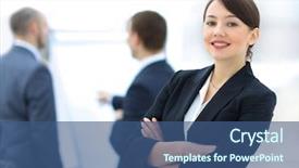  Presentation with successful - Amazing presentation theme having personal success - successful woman manager backdrop and a  colored foreground