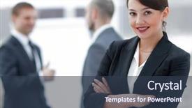  Presentation with successful - PPT layouts having personal success - successful woman manager background and a  colored foreground