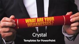  Presentation with weaknesses - Beautiful slide set featuring personal swot - what are your weaknesses backdrop and a black colored foreground
