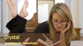  Presentation with bed - Beautiful PPT theme featuring personal thoughts in her diary backdrop and a tawny brown colored foreground