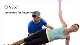  Presentation with personal training - Beautiful slide set featuring personal training - couple man and woman backdrop and a white colored foreground