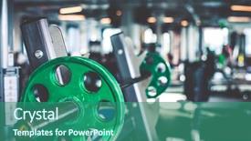  Presentation with personal training - Presentation consisting of personal training - rod with weights background and a ocean colored foreground