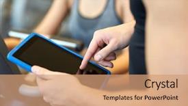  Presentation with personal training - Amazing PPT theme having personal training - sport fitness lifestyle technology backdrop and a coral colored foreground