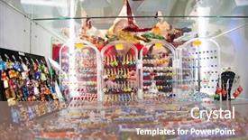  Presentation with jewelry - Slide deck consisting of personal wealth - colorful glass jewelry background and a coral colored foreground