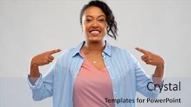  Presentation with african people - Presentation design having personalites - people gesture and personality concept background and a light blue colored foreground