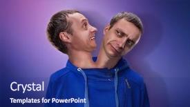  Presentation with heads - Slides with personality disorder - man with two heads background and a navy blue colored foreground