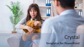 Presentation with psychiatrist - Amazing slide set having personality disorder - patient visiting psychiatrist doctor backdrop and a light blue colored foreground