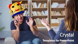  Presentation with personality - Slide deck with personality disorder - patient visiting psychiatrist doctor background and a ocean colored foreground