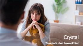  Presentation with personality - Presentation theme consisting of personality disorder - patient visiting psychiatrist doctor background and a tawny brown colored foreground