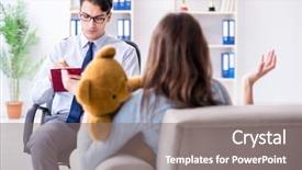  Presentation with psychiatrist - Amazing presentation having personality disorder - patient visiting psychiatrist doctor backdrop and a gray colored foreground