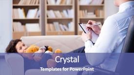  Presentation with toy - PPT layouts consisting of personality disorder - woman with bear toy background and a ocean colored foreground