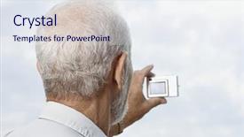  Presentation with personality - Amazing PPT layouts having personality profile - man taking a photograph backdrop and a  colored foreground