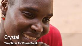  Presentation with elementary school african american female career day - Amazing PPT theme having personality profile - portrait of african american woman backdrop and a tawny brown colored foreground