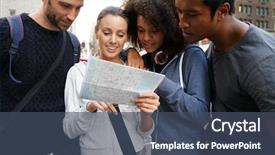  Presentation with nurse visiting family a new born - PPT theme with personalized map - group of friends visiting new background and a ocean colored foreground