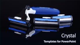  Presentation with black men - Presentation consisting of personel hygeine - men shaver isolated on black background and a wine colored foreground