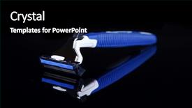  Presentation with black men - PPT layouts enhanced with personel hygeine - men shaver isolated on black background and a  colored foreground