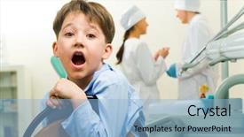  Presentation with sailing room - Cool new theme with personel hygeine - portrait of happy boy backdrop and a  colored foreground