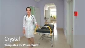  Presentation with medical smiling doctor - Slide set consisting of personel hygeine - smiling medical woman doctor background and a gray colored foreground