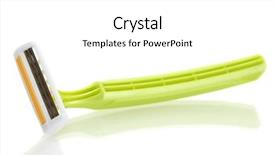  Presentation with fod safety - Beautiful PPT layouts featuring personel hygeine - woman safety shaver isolated backdrop and a white colored foreground