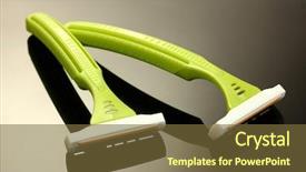  Presentation with aviation safety - Cool new PPT layouts with personel hygeine - woman safety shavers and flowers backdrop and a  colored foreground