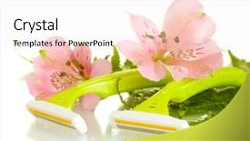  Presentation with occupational health safety osha - Amazing slides having personel hygeine - woman safety shavers and flowers backdrop and a  colored foreground