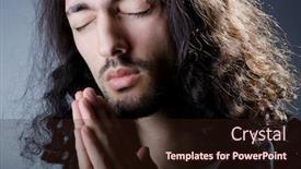  Presentation with jesus christ - Beautiful theme featuring personification of jesus christ backdrop and a wine colored foreground