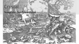  Presentation with stone cross - Presentation featuring personification-of-patience background and a light gray colored foreground